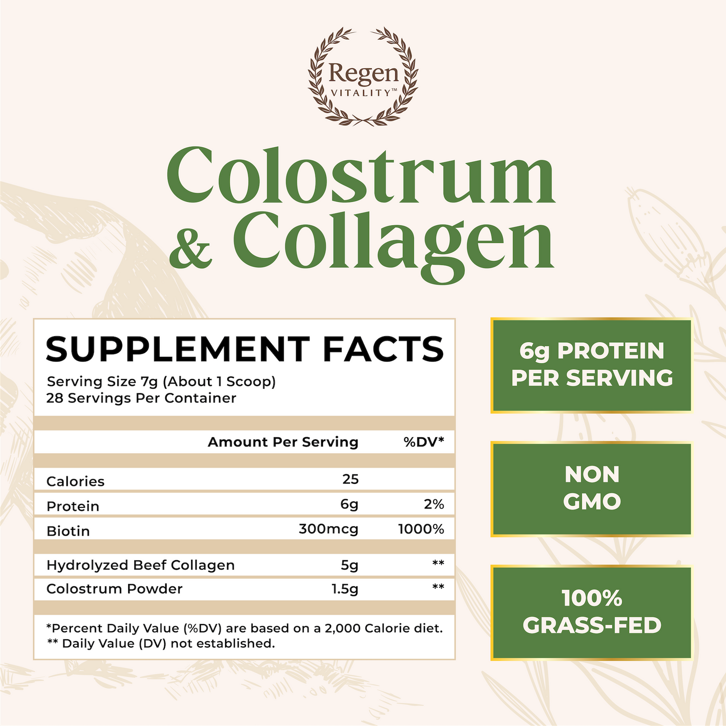 Grass-Fed Colostrum & Collagen Powder