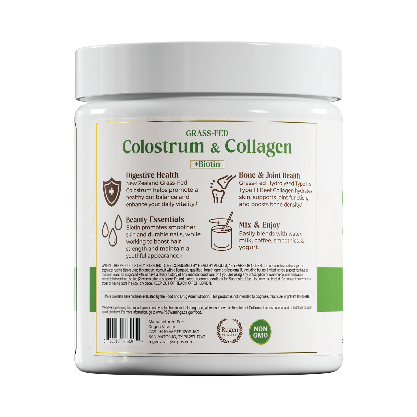 Grass-Fed Colostrum & Collagen Powder