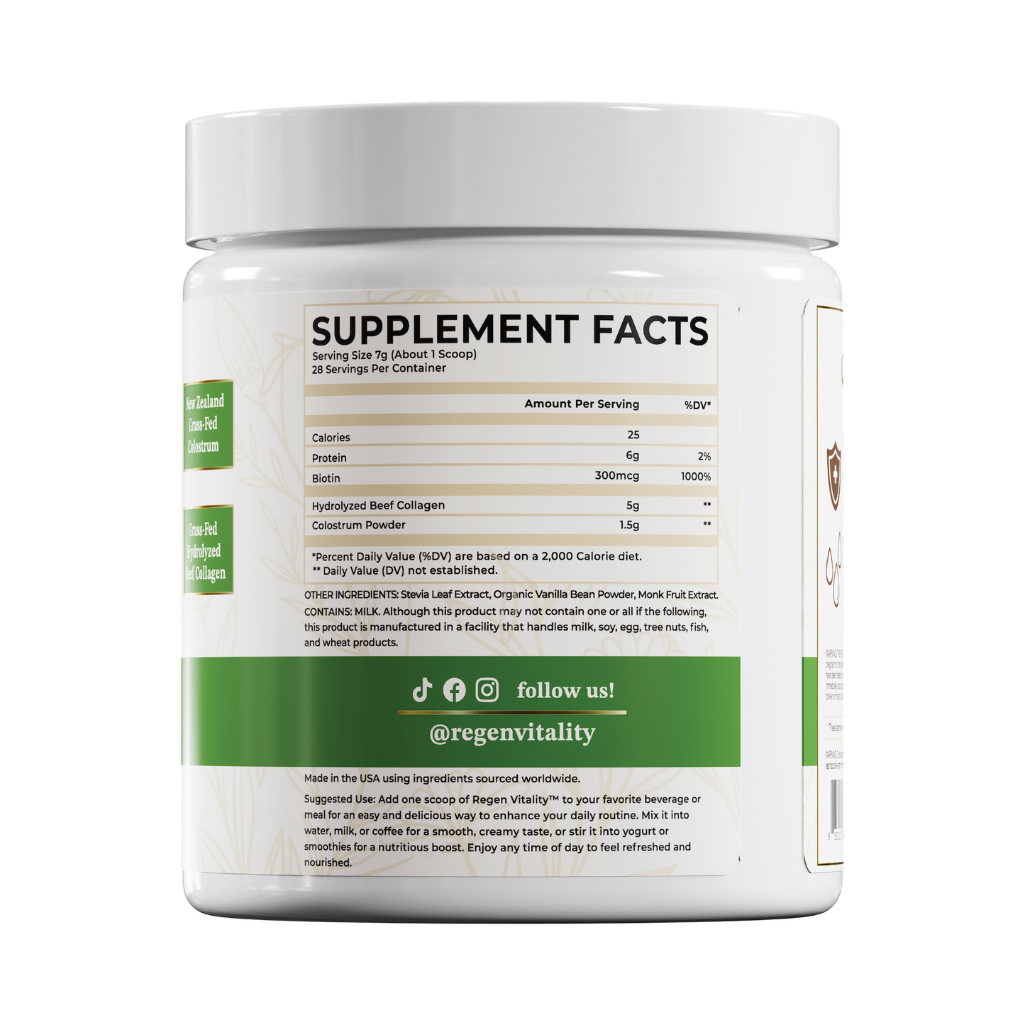 Grass-Fed Colostrum & Collagen Powder